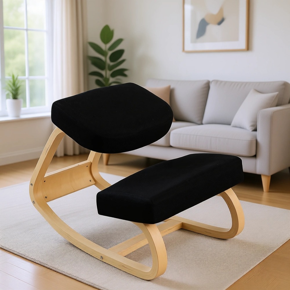 Ergonomic Office Chair - Ergonomic Wooden Rocking Chair with Cushions