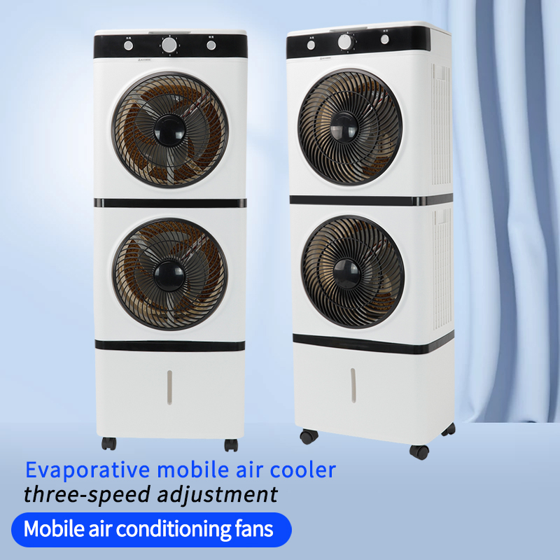 Home Office Gear - Dual-Layer Air Cooler Mute Mobile Water