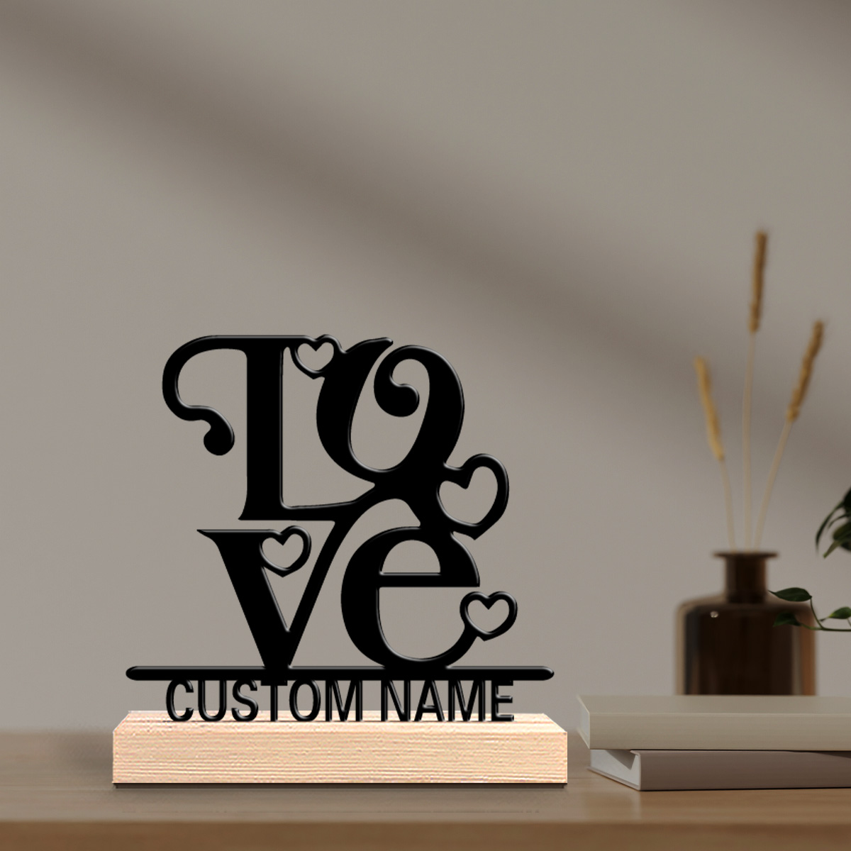 Home Office Industrial Style - 1pc Romantic Personalized Custom love Metal