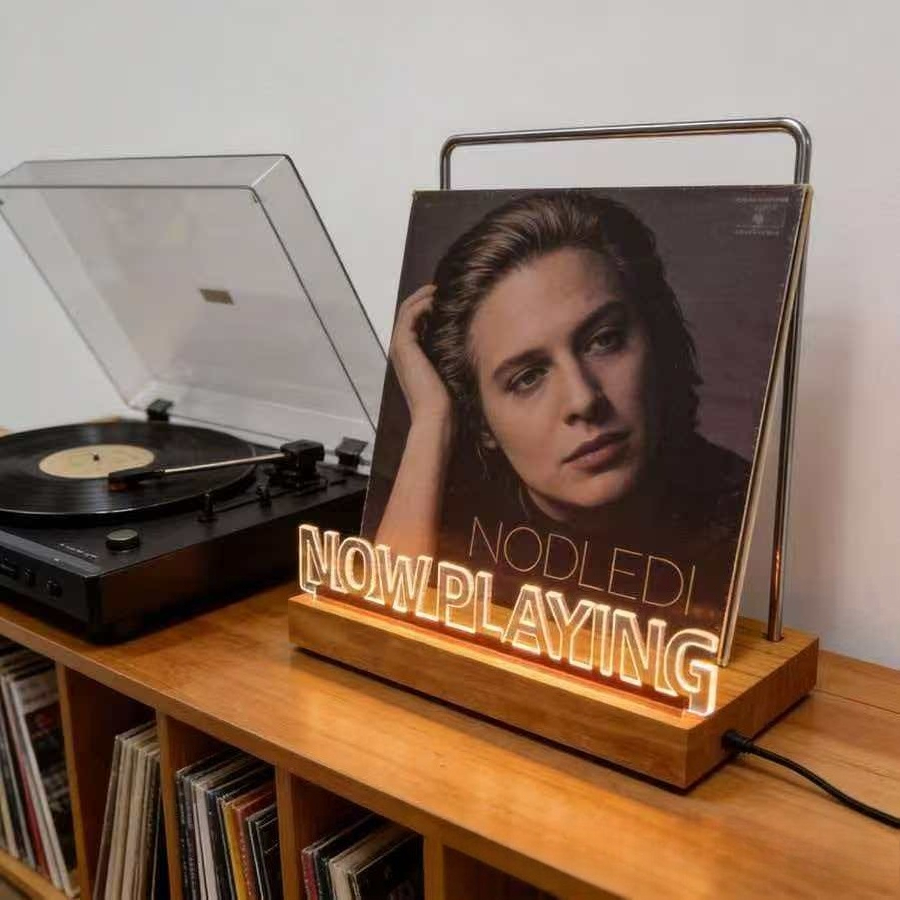 Home Office Gadgets - Light Up Vinyl Record Display Stand