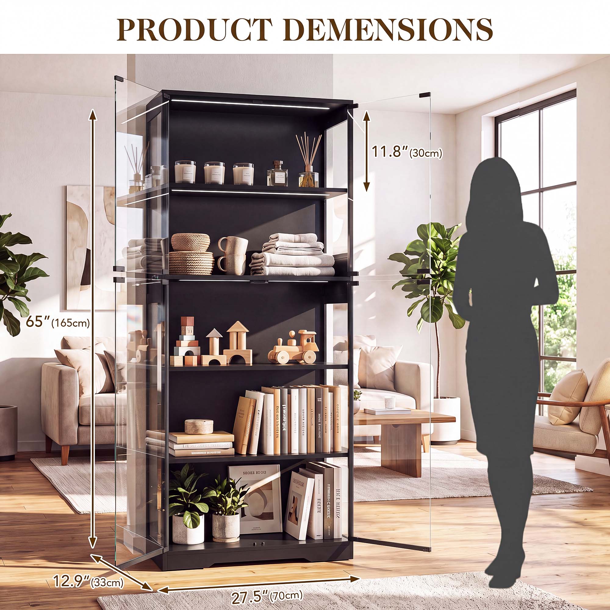 TCGBKAF 5‑Tier Display Cabinet - огляд і ціна Home Office For