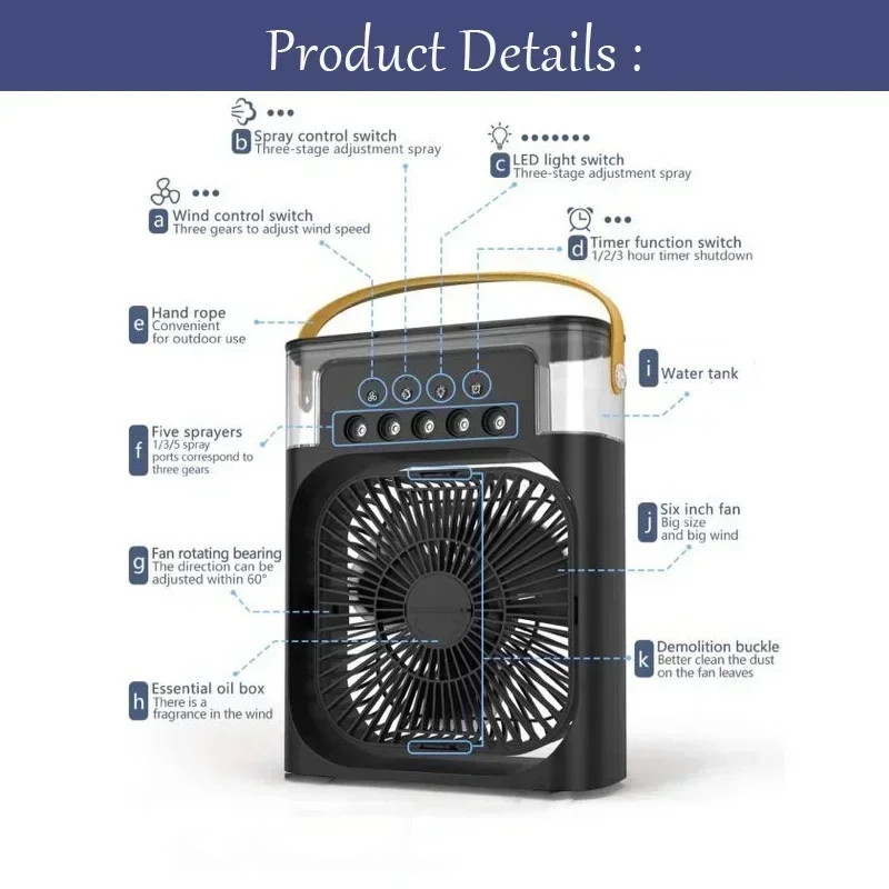 3 In 1 Mini Air Conditioner Ho - огляд і ціна Home Office Gadgets