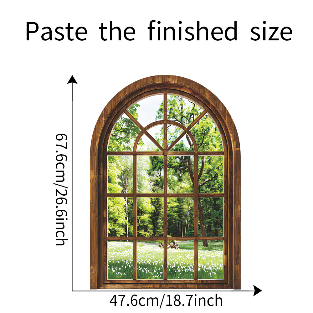 Fake Window Wall Stickers Plan - огляд і ціна Home Office Windows
