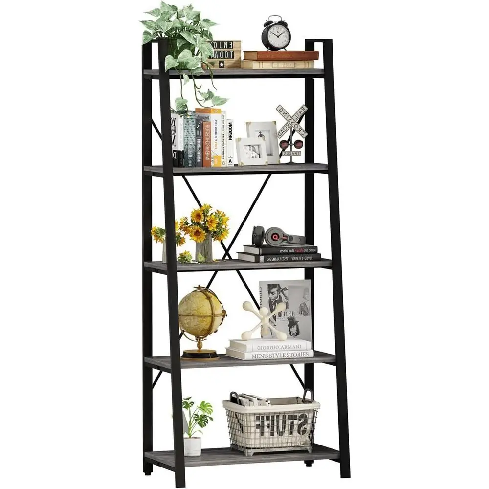 5-Tier Ladder Bookshelf, Indus - огляд і ціна Home Office Industrial Style