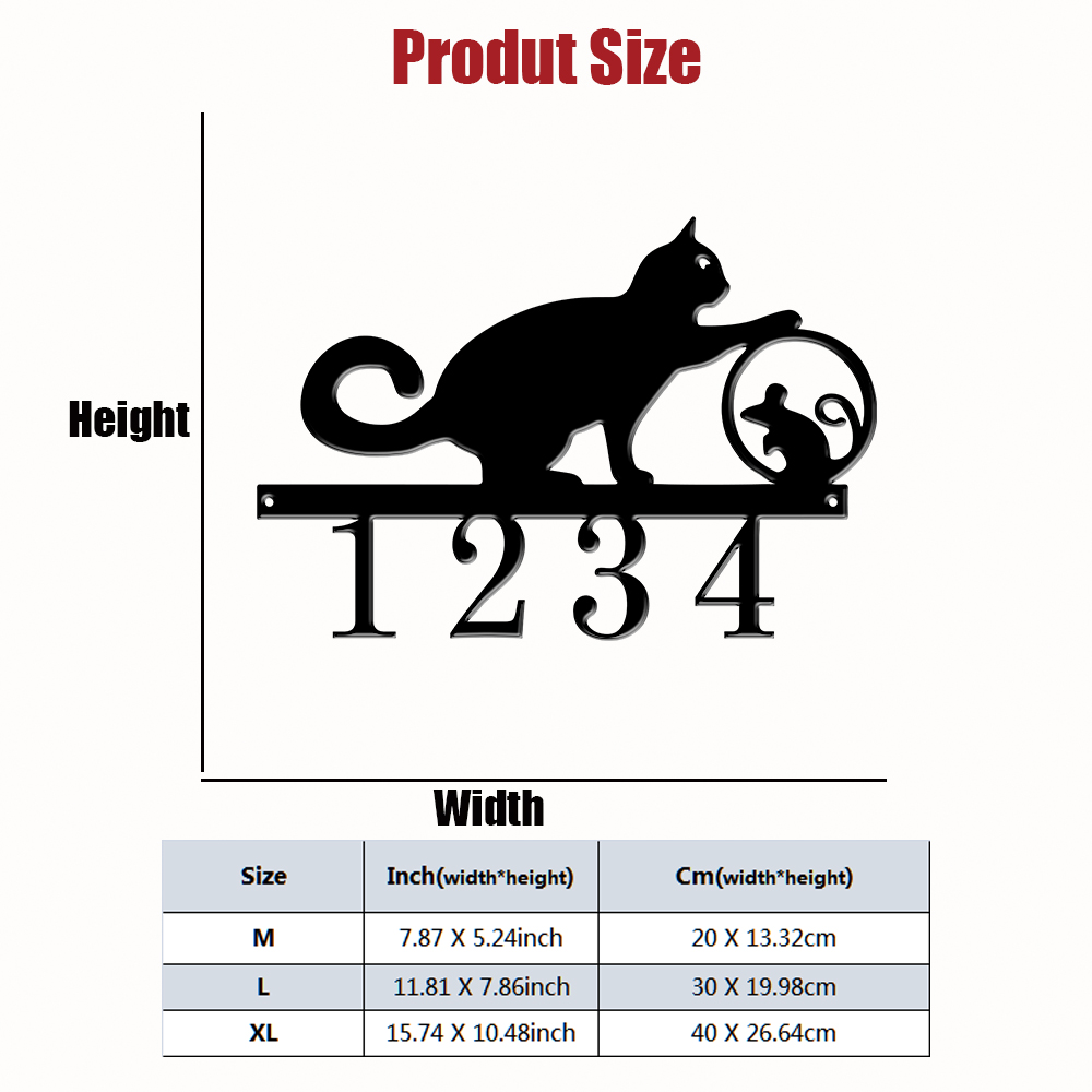 1Pc Custom cat Metal Door Stre - огляд і ціна Home Office Windows