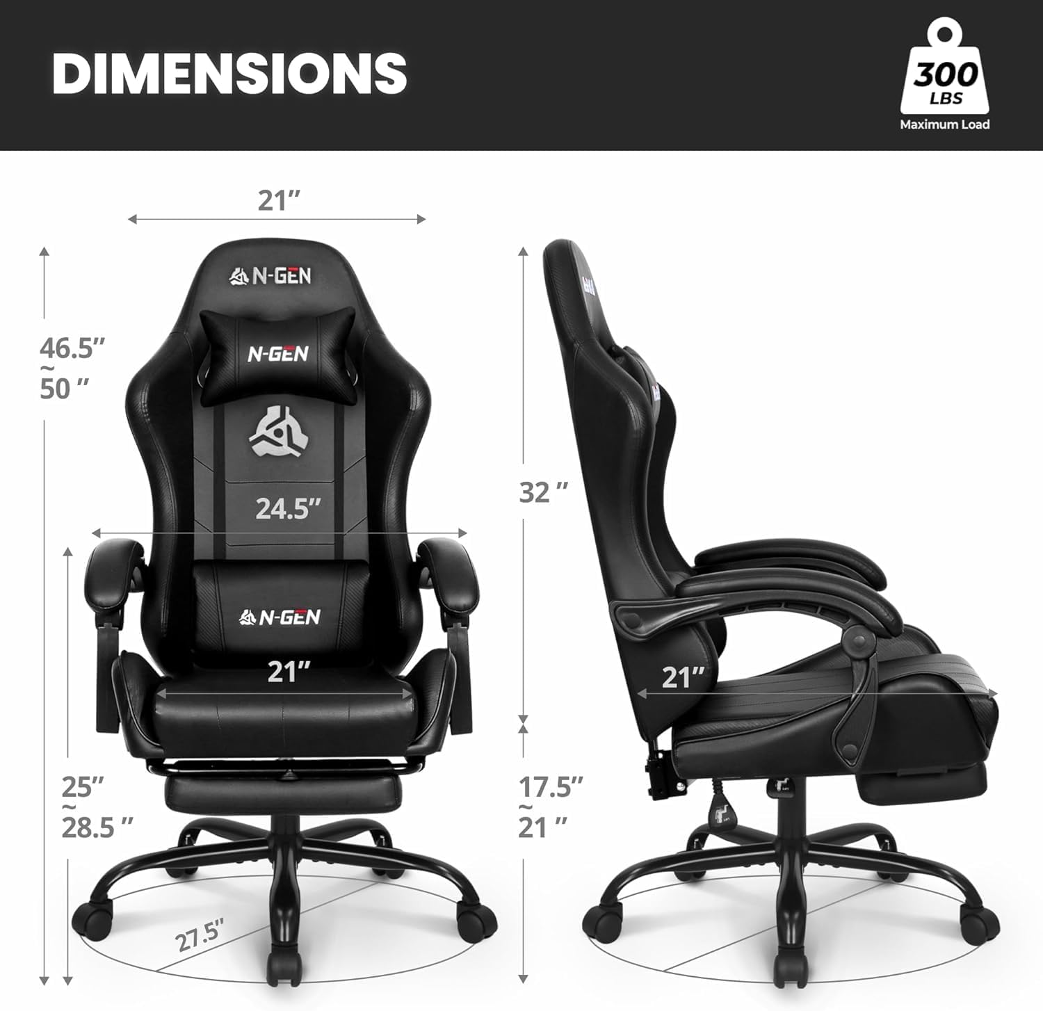 Gaming Chair with Footrest Lum - огляд і ціна Home Office Desk