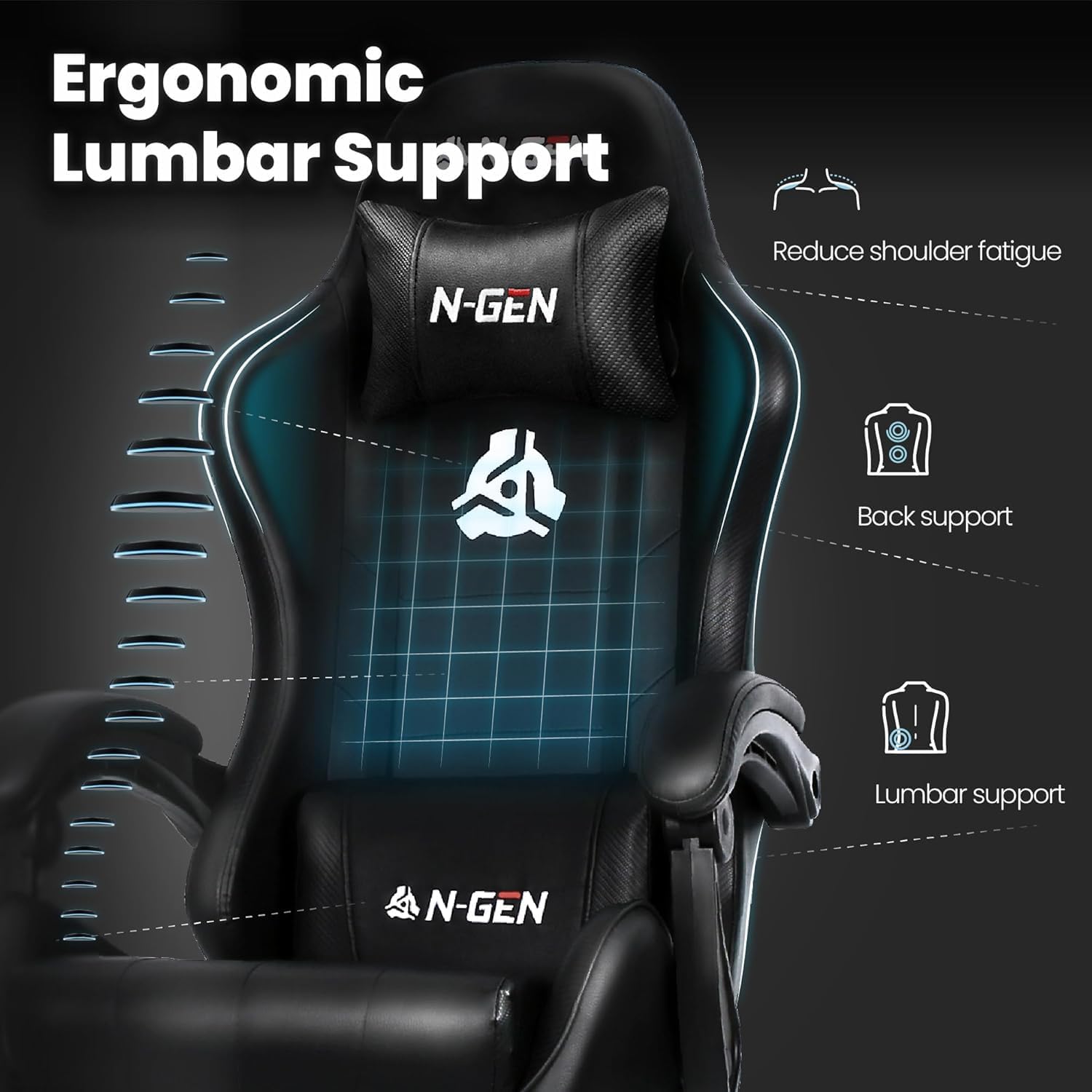 Gaming Chair with Footrest Lum - огляд і ціна Home Office Desk