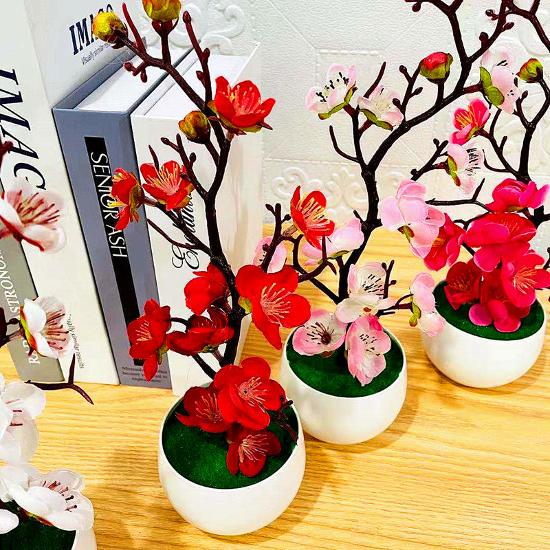 Simulation Plum Flower Pot Pla - огляд і ціна Home Office Background