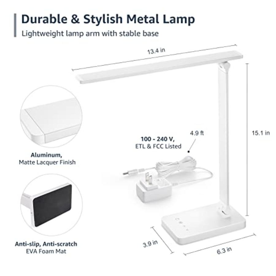 LED Desk Lamp, Metal Desk Ligh - огляд і ціна Home Office Desk