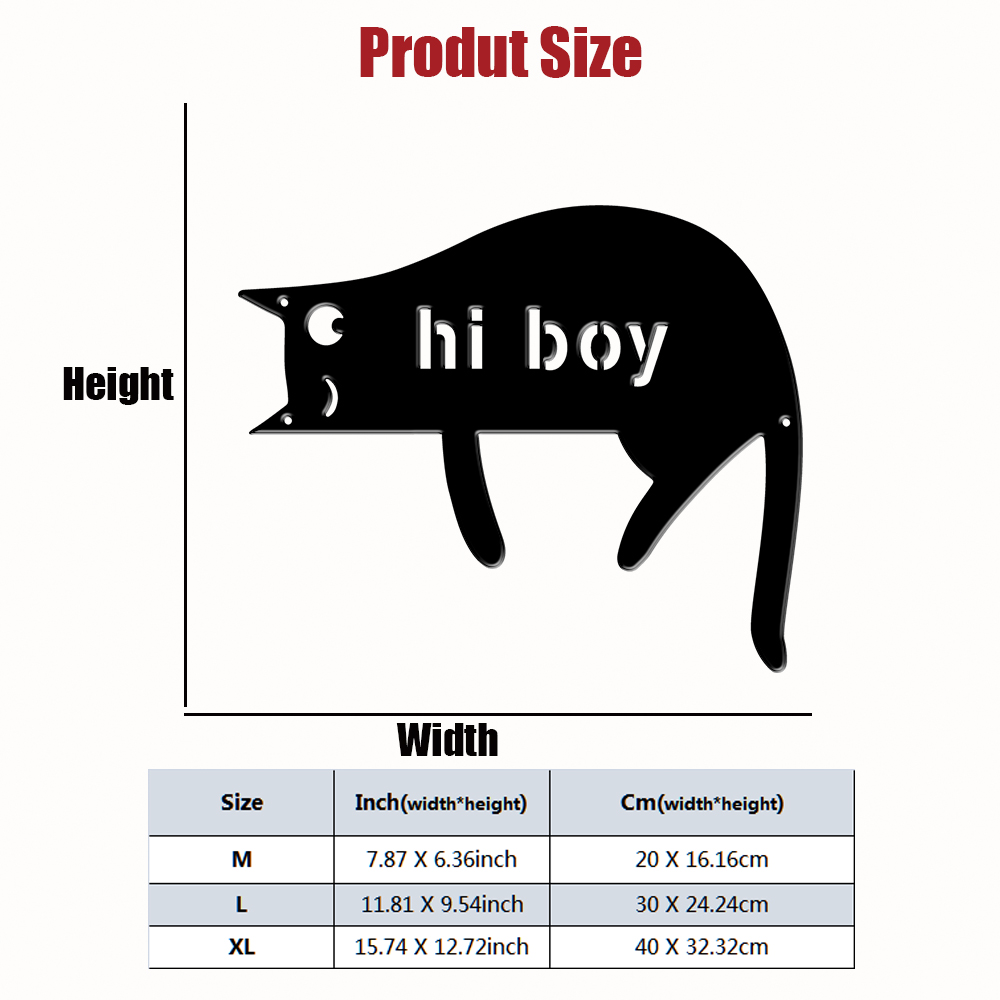 1Pc Custom cat Metal Door Stre - огляд і ціна Home Office Windows
