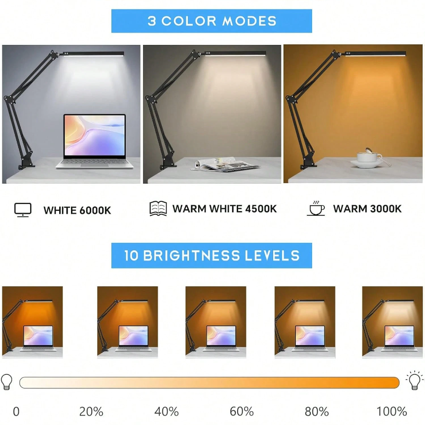 LED Desk Lamp For Home,Reading - огляд і ціна Home Office Desk