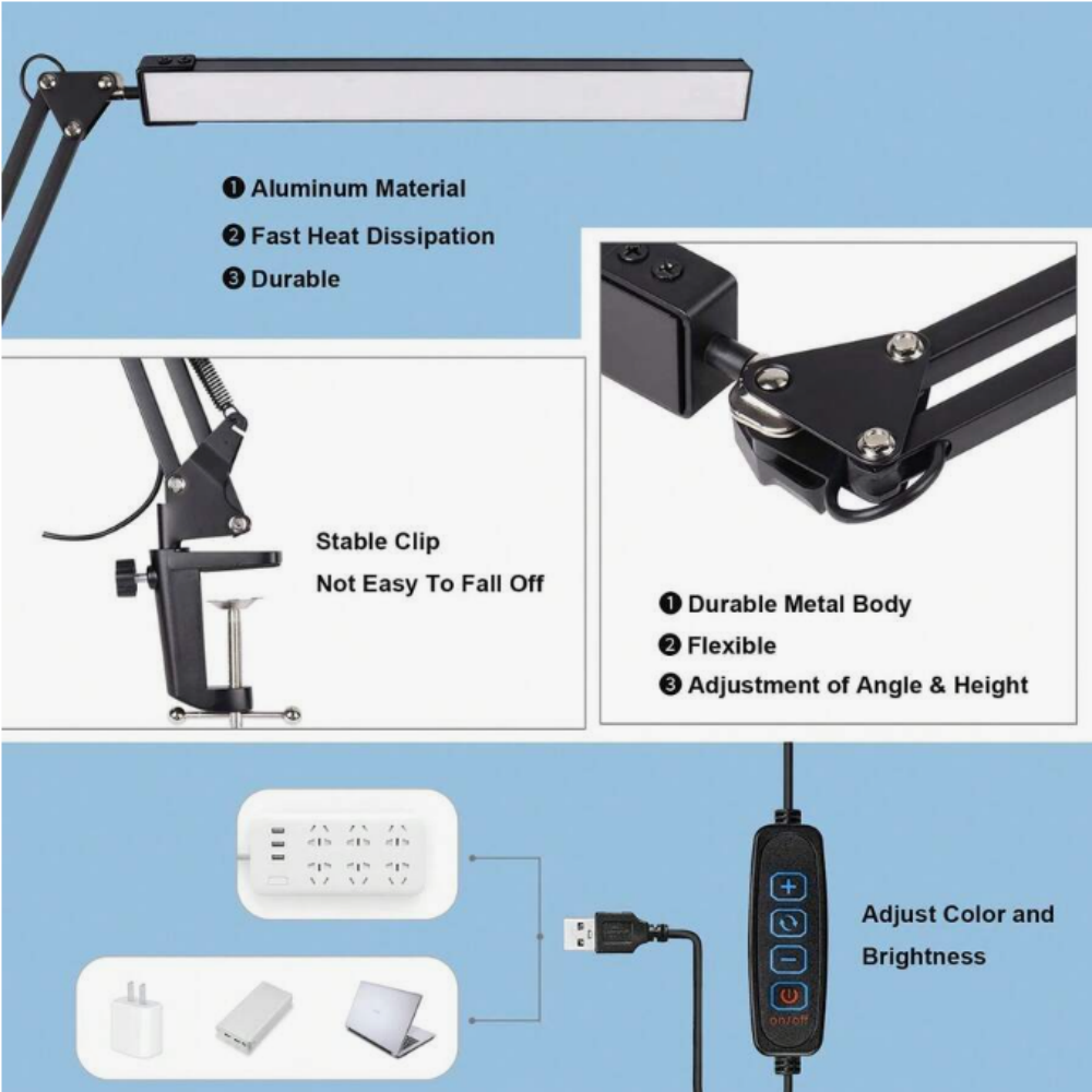 LED Desk Lamp For Home,Reading - огляд і ціна Home Office Desk