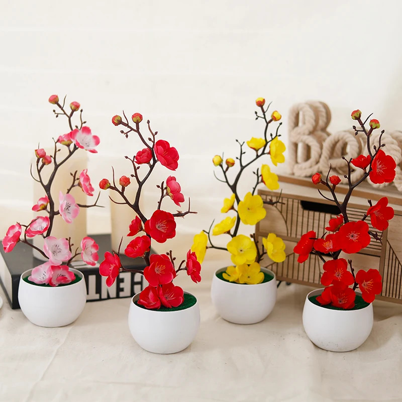 Simulation Plum Flower Pot Pla - огляд і ціна Home Office Background