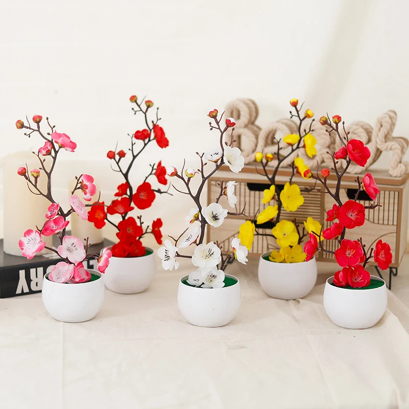 Simulation Plum Flower Pot Pla - огляд і ціна Home Office Background