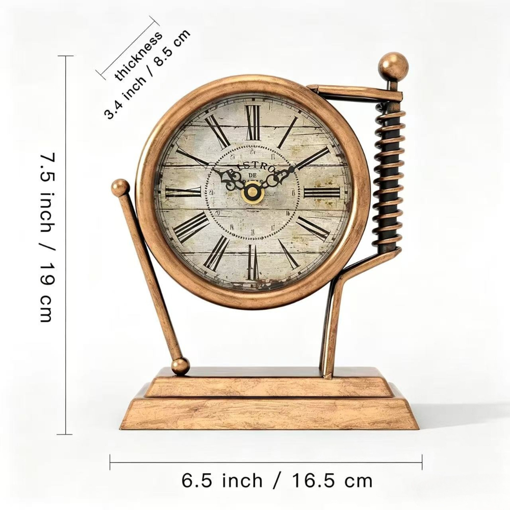 Retro Metal Desk Clock Vintage - огляд і ціна Home Office Industrial Style